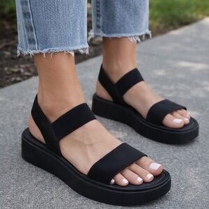 Steve Madden Black Strap Sandals